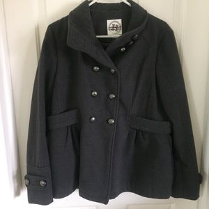 Hydraulic gray pea coat size XL